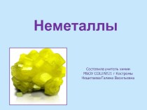 Презентация по химии Неметаллы