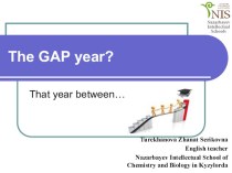Presentation about a Gap Year, grade 8