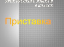 Презентация по русскому языку на тему Приставки( 5 класс)
