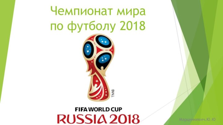 Чемпионат мира  по футболу 2018  Марцинкевич.Ю.Ю
