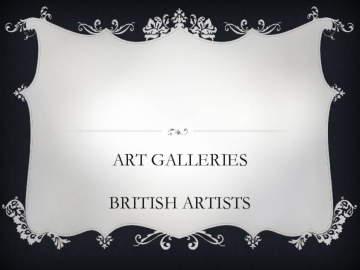 Art Galleries  British artists