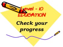 Level 10 Check Your Progress in Grammar