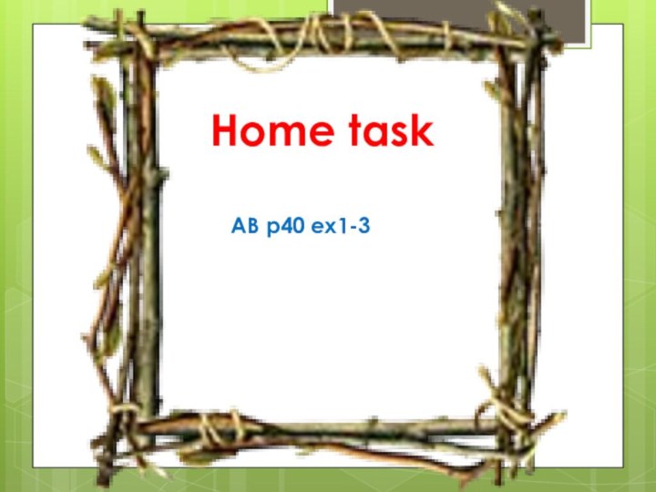 AB p40 ex1-3Home task