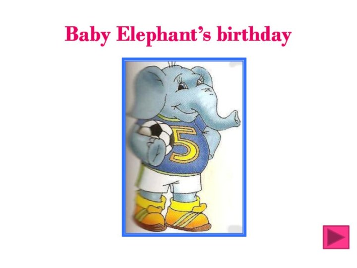 Baby Elephant’s birthday