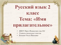 Презентация по русскому языку на тему Имя прилагательное (2 класс)