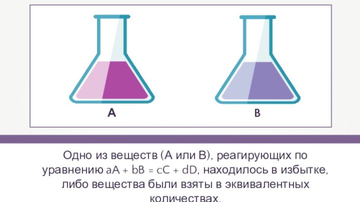 Одно из веществ (А или В), реагирующих по уравнению aA + bB