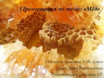 Презентация по окружающему миру на тему Мёд