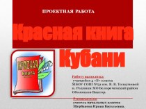 Презентация по кубановедению на тему Красная книга Кубани.