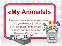 Презентация фрагмента урока по учебнику Spotlight : Мои животные