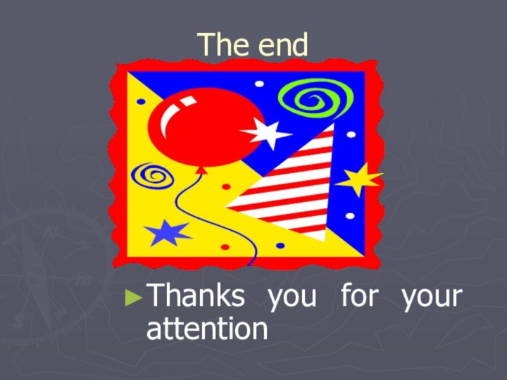 The endThanks you for your attention
