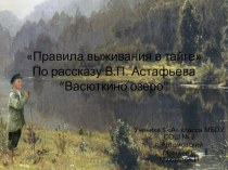 Проект-презентация Принципы выживания в лесу по рассказу В.П. Астафьева Васюткино озеро