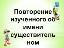 Презентация по русскому языку на тему Повторение изученного об имени существительном (5 класс)