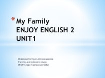 Презентация по английскому языку на тему  My Family