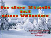 Презентация по немецкому языку на тему In der Stadt ist nun Winter (5 класс)