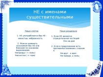 Презентация по русскому языку на тему Не с существительными (6 класс)