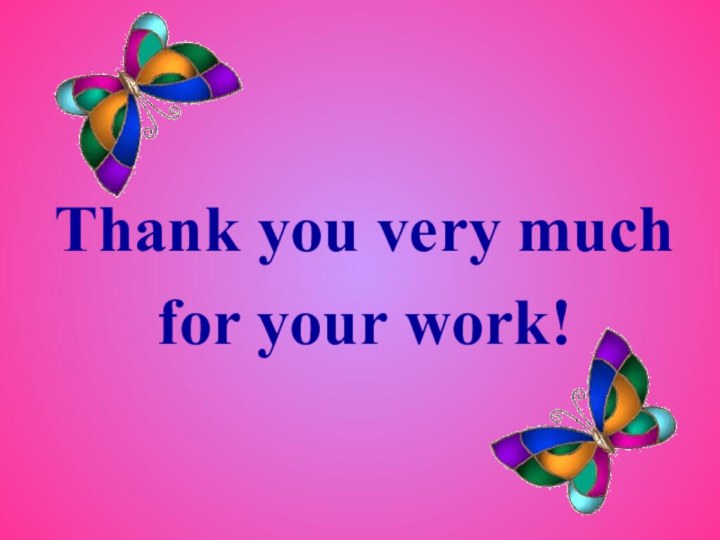 Thank you very much for your work!