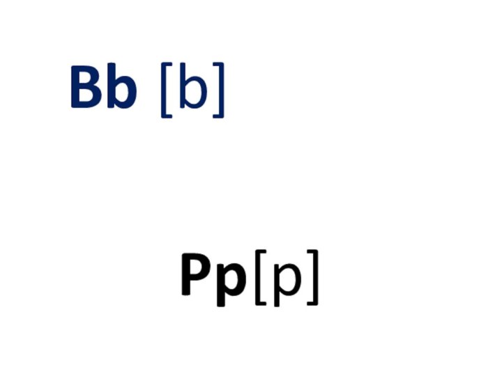 Bb [b] Pp[p]