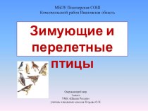 Зимующие и перелетные птицы. презентация к уроку по окружающему миру (1 класс)