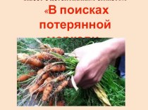 Квест для развития логического мышления старших дошкольников В поисках потерянной моркови презентация к уроку (подготовительная группа)