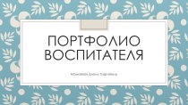 Портфолио Мамаевой Дианы Сергеевны презентация