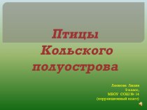 Птицы Кольского полуострова презентация к уроку по окружающему миру (4 класс)