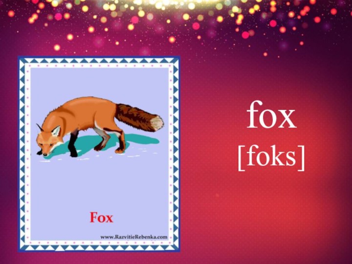 fox [foks]
