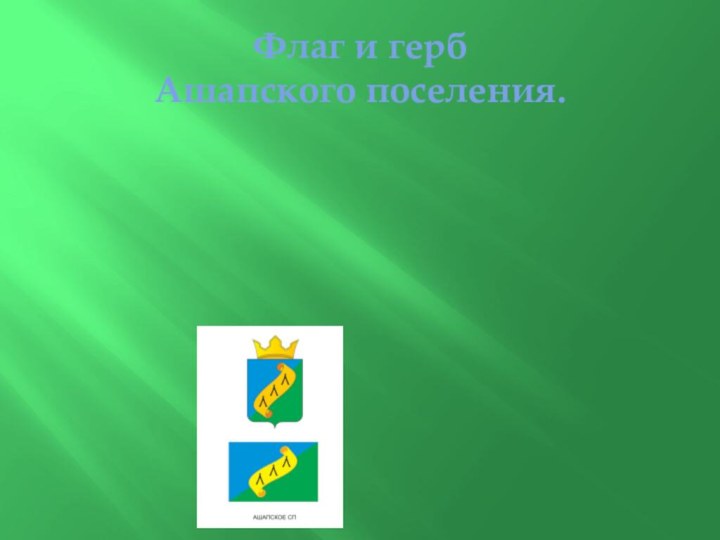 Флаг и герб  Ашапского поселения.