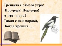 Словарное слово Сорока презентация к уроку по русскому языку