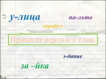 Учимся переносить слова презентация урока для интерактивной доски по русскому языку по теме