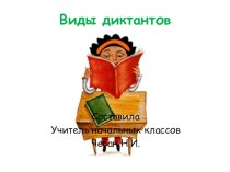 Виды диктантов презентация по русскому языку по теме