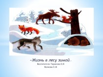 Жизнь диких животных в зимнее время года. презентация к уроку по окружающему миру (средняя группа)