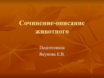Презентация Сочинение-описание. Лиса. презентация к уроку по русскому языку (2 класс)