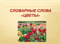Словарные слова Цветы презентация к уроку по русскому языку (3 класс) по теме