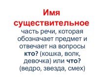 Имя существительное проект по русскому языку (4 класс)