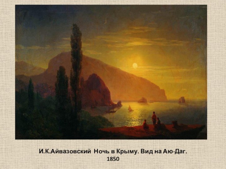 И.К.Айвазовский Ночь в Крыму. Вид на Аю-Даг. 1850