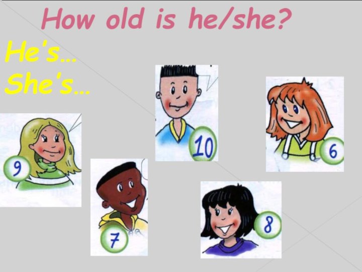 How old is he/she?He’s…She’s…