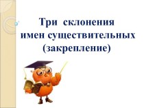 Склонение имен существительных презентация к уроку по русскому языку