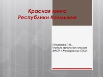 Презентация Красная книга Республики Калмыкия презентация к уроку по окружающему миру (3 класс)