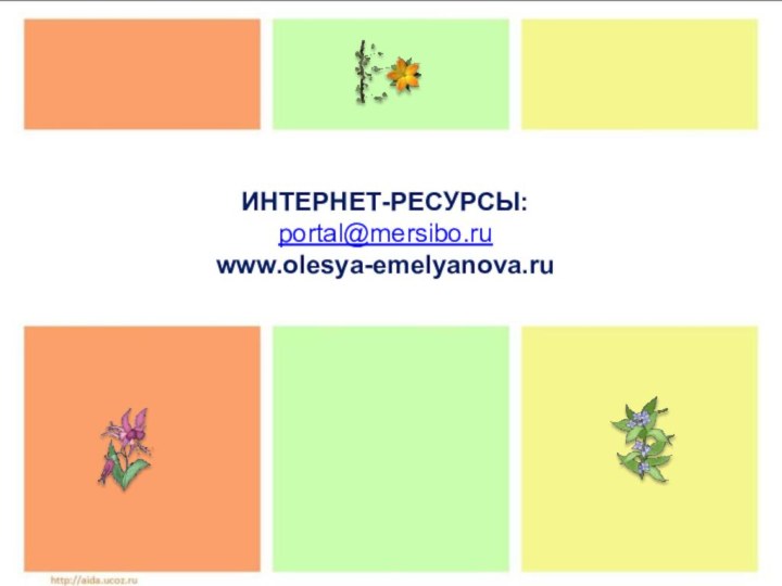 Интернет-ресурсы:portal@mersibo.ruwww.olesya-emelyanova.ru