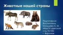 Презентация по теме: Животные нашей страны презентация по окружающему миру