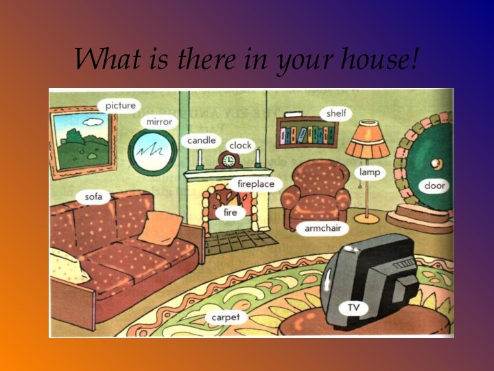 What is there in your house!