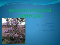 Красота русской природы презентация к уроку (3 класс) по теме