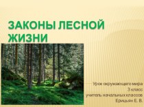 открытый урок по теме Законы лесной жизни Занков презентация к уроку по окружающему миру (3 класс)