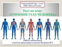 Тест по окружающему миру по теме Строение тела человека, 2 класс. УМК Школа России тест по окружающему миру (2 класс)